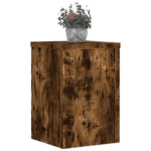 vidaXL Plant Stands 2 pcs Smoked Oak 25x25x35 cm Engineered Wood