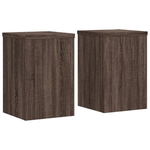 vidaXL Plant Stands 2 pcs Brown Oak 25x25x35 cm Engineered Wood