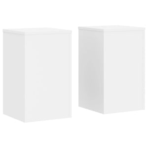 vidaXL Plant Stands 2 pcs White 30x30x50 cm Engineered wood