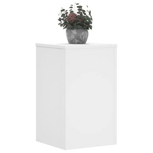 vidaXL Plant Stands 2 pcs White 30x30x50 cm Engineered wood