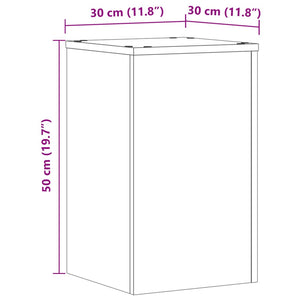 vidaXL Plant Stands 2 pcs White 30x30x50 cm Engineered wood