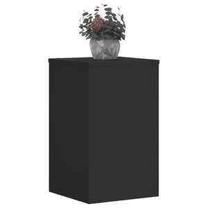 vidaXL Plant Stands 2 pcs Black 30x30x50 cm Engineered wood