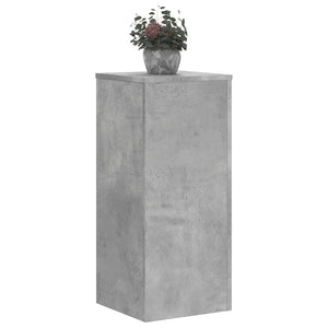 vidaXL Plant Stands 2 pcs Concrete Grey 30x30x70 cm Engineered wood