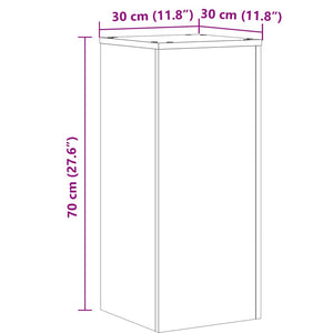 vidaXL Plant Stands 2 pcs Concrete Grey 30x30x70 cm Engineered wood