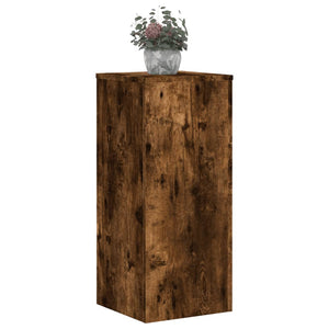 vidaXL Plant Stands 2 pcs Smoked Oak 30x30x70 cm Engineered wood