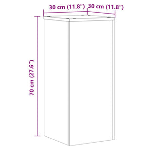 vidaXL Plant Stands 2 pcs Smoked Oak 30x30x70 cm Engineered wood