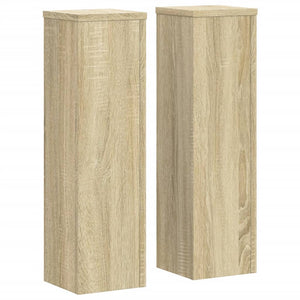 vidaXL Plant Stand 2pcs Sonoma Oak 17x17x60 cm Engineered Wood