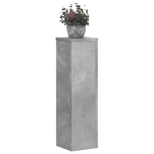 vidaXL Plant Stand 2pcs Concrete Grey 17x17x60 cm Engineered Wood