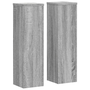 vidaXL Plant Stand 2pcs Grey Sonoma 17x17x60 cm Engineered Wood