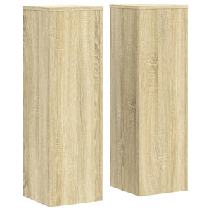 vidaXL Plant Stand 2pcs Sonoma Oak 25x25x80 cm Engineered Wood