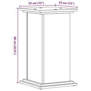 vidaXL Plant Stand Black 33x33x60 cm Engineered Wood