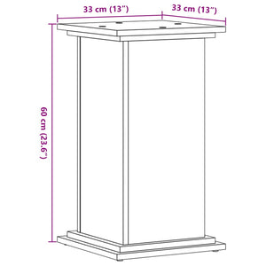 vidaXL Plant Stand Concrete Grey 33x33x60 cm Engineered Wood