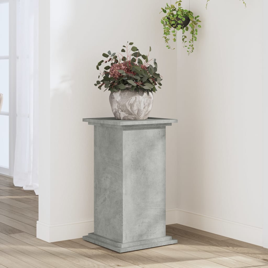 vidaXL Plant Stand Concrete Grey 33x33x60 cm Engineered Wood