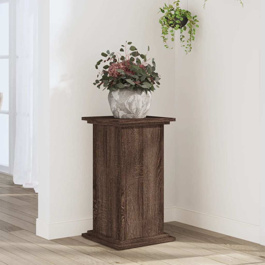 vidaXL Plant Stand Brown Oak 33x33x60 cm Engineered Wood