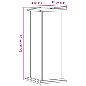 vidaXL Plant Stand White 33x33x80 cm Engineered Wood