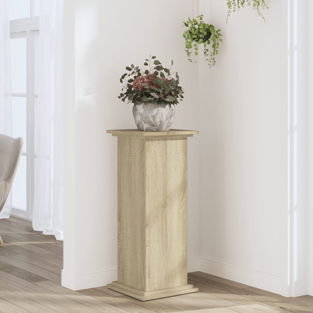 vidaXL Plant Stand Sonoma Oak 33x33x80 cm Engineered Wood