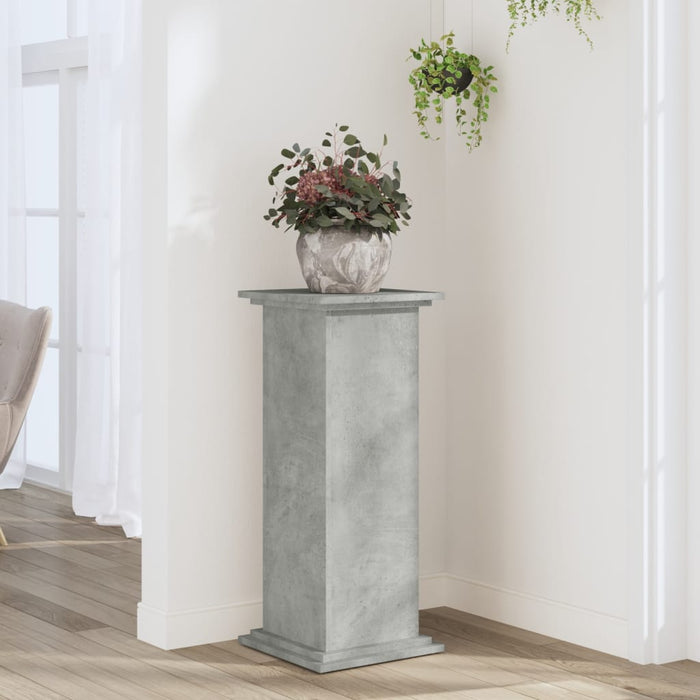 vidaXL Plant Stand Concrete Grey 33x33x80 cm Engineered Wood