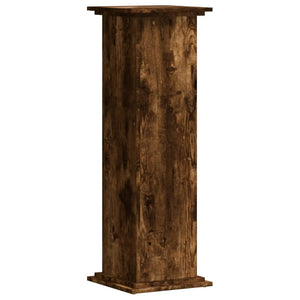 vidaXL Plant Stand Smoked Oak 33x33x100 cm Engineered Wood