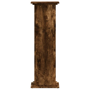 vidaXL Plant Stand Smoked Oak 33x33x100 cm Engineered Wood