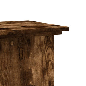 vidaXL Plant Stand Smoked Oak 33x33x100 cm Engineered Wood