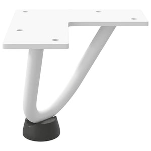 vidaXL Hairpin Table Legs 4 pcs White 10 cm Solid Steel