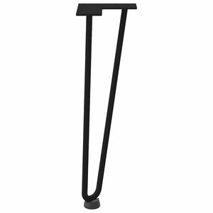 vidaXL Hairpin Table Legs 4 pcs Black 42 cm Solid Steel