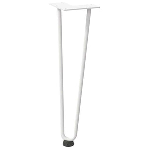 vidaXL Hairpin Table Legs 4 pcs White 42 cm Solid Steel