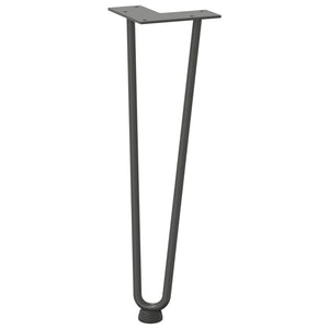 vidaXL Hairpin Table Legs 4 pcs Anthracite 42 cm Solid Steel