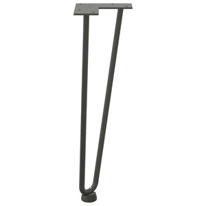 vidaXL Hairpin Table Legs 4 pcs Anthracite 42 cm Solid Steel