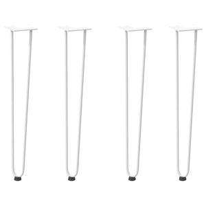 vidaXL Hairpin Table Legs 4 pcs White 72 cm Solid Steel