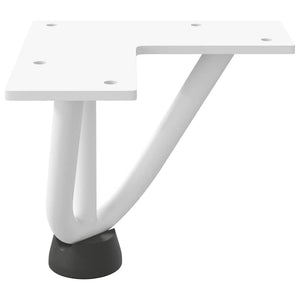 vidaXL Hairpin Table Legs 4 pcs White 10 cm Solid Steel