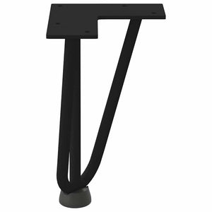 vidaXL Hairpin Table Legs 4 pcs Black 20 cm Solid Steel