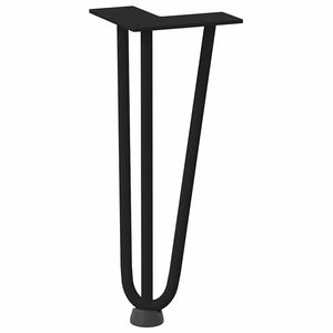 vidaXL Hairpin Table Legs 4 pcs Black 30 cm Solid Steel