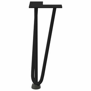 vidaXL Hairpin Table Legs 4 pcs Black 30 cm Solid Steel