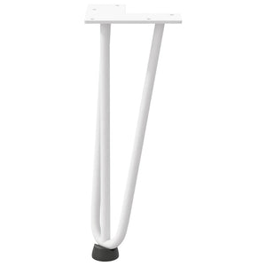 vidaXL Hairpin Table Legs 4 pcs White 30 cm Solid Steel