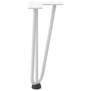 vidaXL Hairpin Table Legs 4 pcs White 30 cm Solid Steel