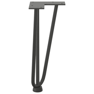 vidaXL Hairpin Table Legs 4 pcs Anthracite 30 cm Solid Steel