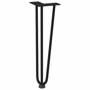 vidaXL Hairpin Table Legs 4 pcs Black 42 cm Solid Steel