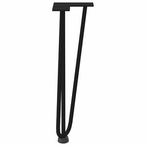 vidaXL Hairpin Table Legs 4 pcs Black 42 cm Solid Steel