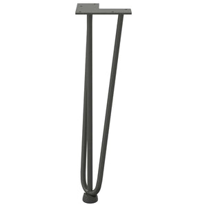 vidaXL Hairpin Table Legs 4 pcs Anthracite 42 cm Solid Steel