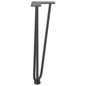 vidaXL Hairpin Table Legs 4 pcs Anthracite 42 cm Solid Steel