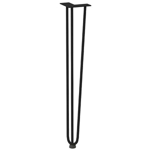 vidaXL Hairpin Table Legs 4 pcs Black 72 cm Solid Steel