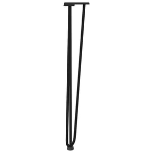 vidaXL Hairpin Table Legs 4 pcs Black 72 cm Solid Steel