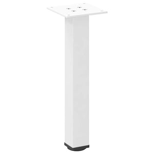 vidaXL Coffee Table Legs 4 pcs White 30-32 cm Steel