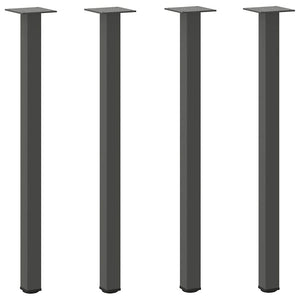 vidaXL Coffee Table Legs 4 pcs Anthracite 72-74 cm Steel