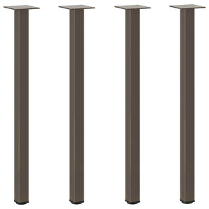 vidaXL Coffee Table Legs 4 pcs Natural Steel 72-74 cm Steel