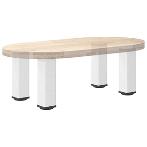 vidaXL Coffee Table Legs 4 pcs White 30-32 cm Steel