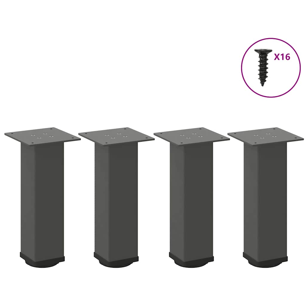 vidaXL Coffee Table Legs 4 pcs Anthracite 30-32 cm Steel