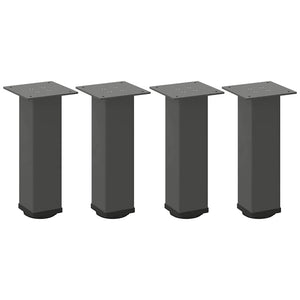 vidaXL Coffee Table Legs 4 pcs Anthracite 30-32 cm Steel