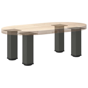 vidaXL Coffee Table Legs 4 pcs Anthracite 30-32 cm Steel